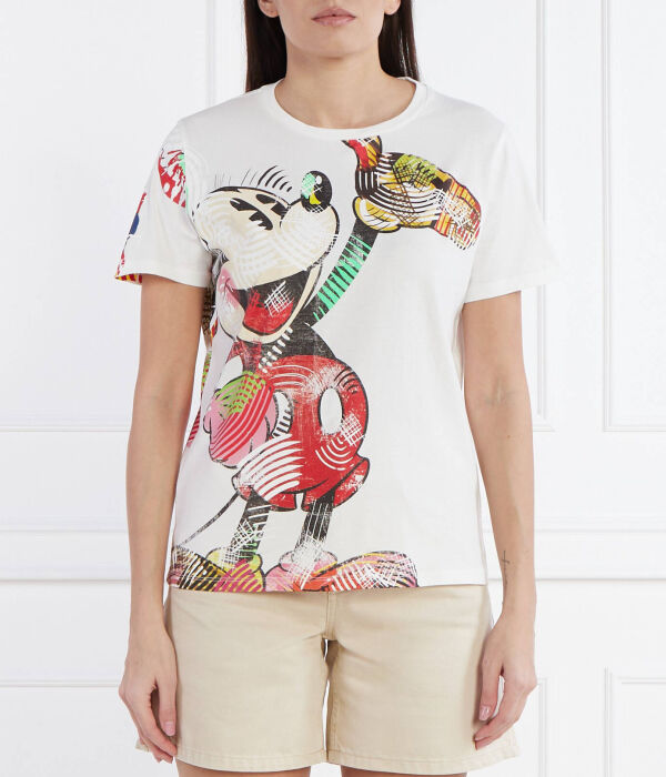 

Футболка Desigual x Микки Маус Regular fit Desigual, белый