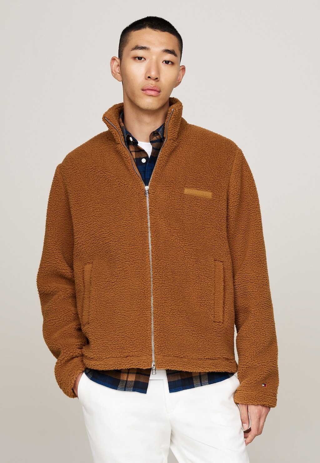 

Флисовая куртка MONOTYPE TEXTURED Tommy Hilfiger, коричневый