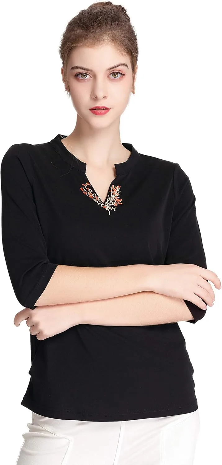 

Женская футболка CLC с длинным рукавом из шелка Mulberry Colorful Silk