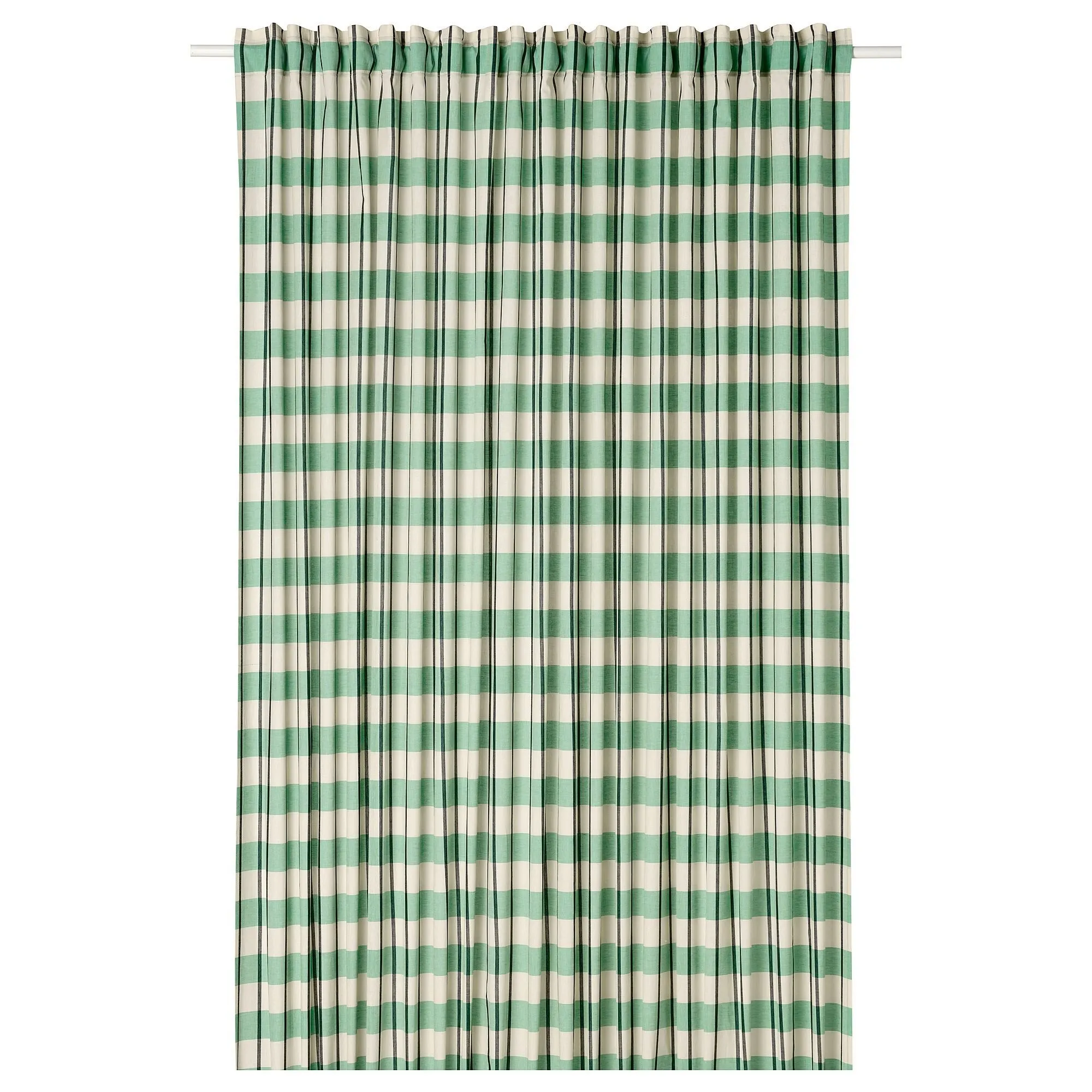 

Гардины прозрачные, зеленые бело-черные, 300х300 см, GLANSHAGTORN IKEA