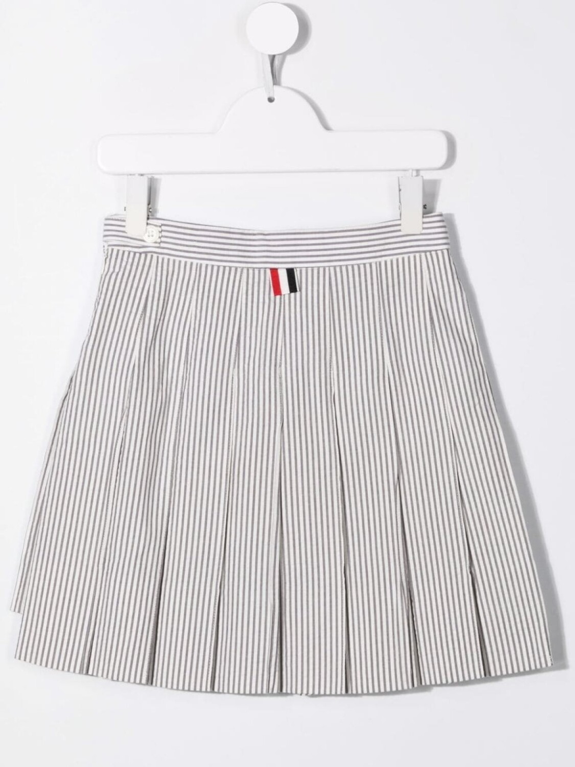 Юбка со складками и полосками RWB Thom Browne Kids, серый — фото 2