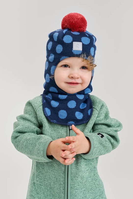 

Детская подшлемник из смесовой шерсти Polkka Reima, синий