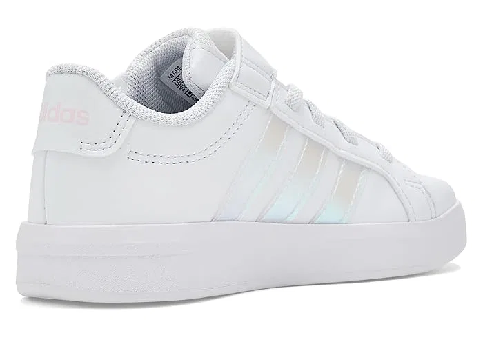 Кроссовки с ремешками Grand Court 3.0 Adidas Kids, White/Iridescent/White — фото 4