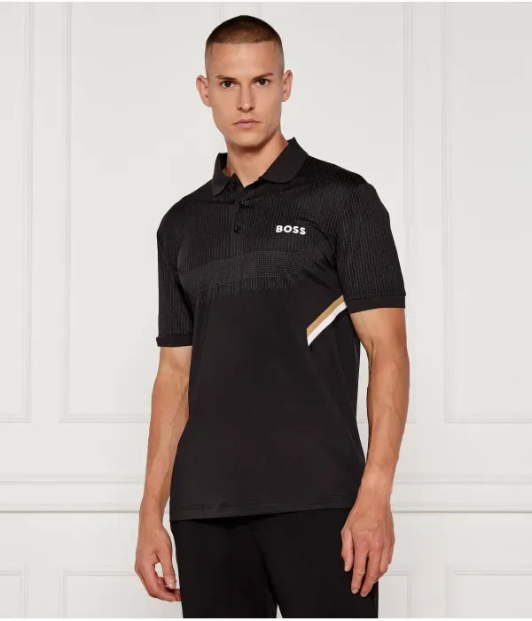 Поло Paule TOC slim fit Boss Green, черный
