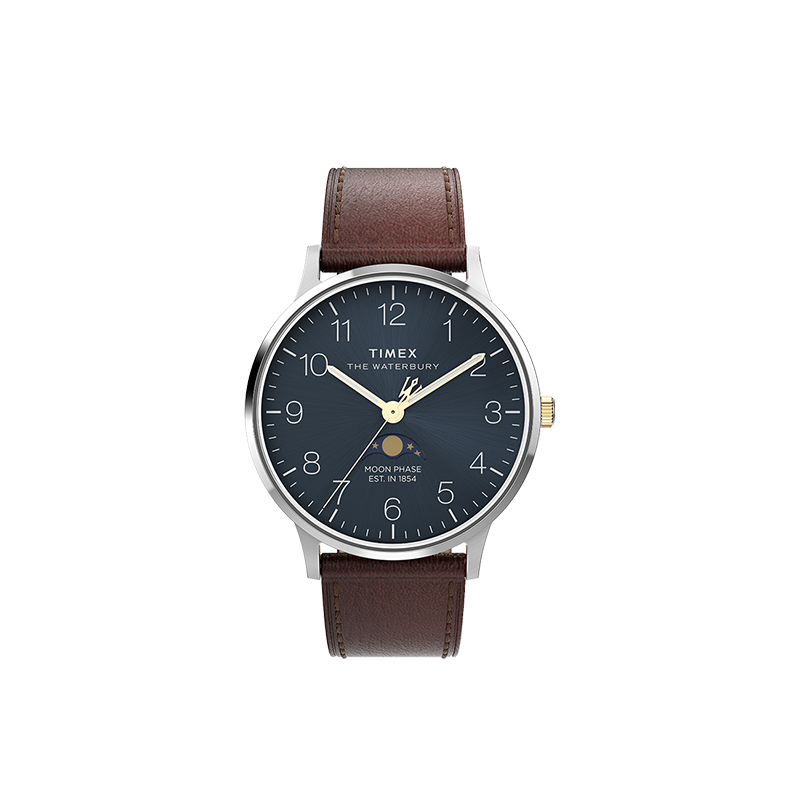 

TIMEX Часы Waterbury Collection Wrist Watch Quartz Movement Blue Dial Men's Watch, Blue