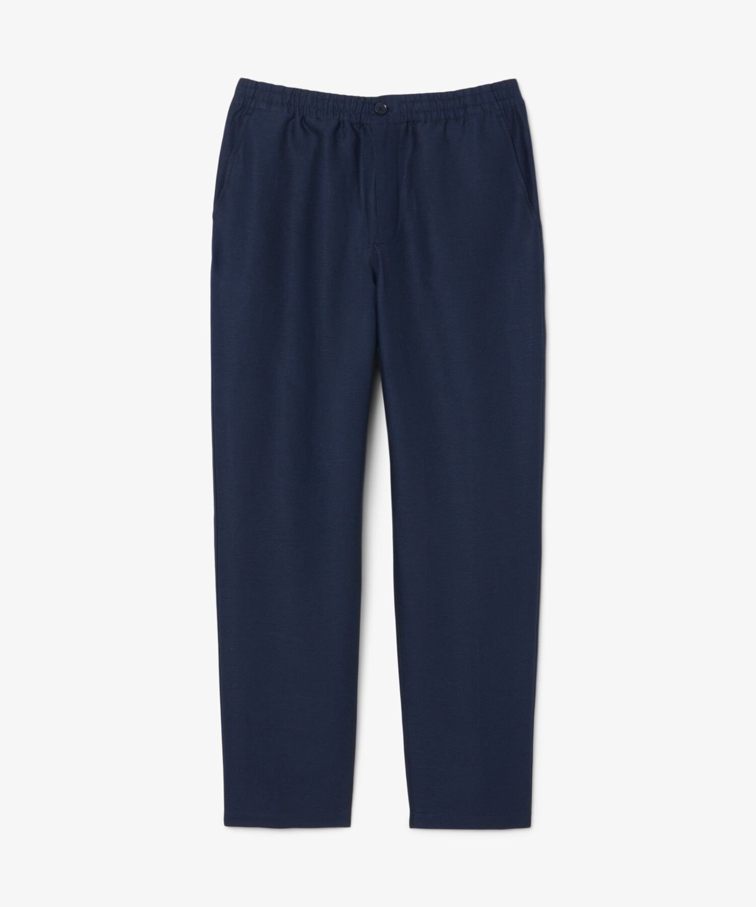 Легкие брюки-чинос из льна и вискозы LACOSTE, Navy — фото 4