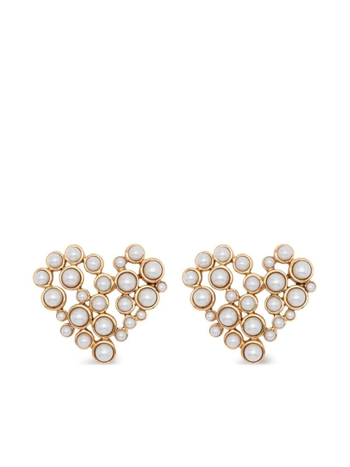 

Серьги-клипсы с жемчугом Oscar de la Renta, золотой