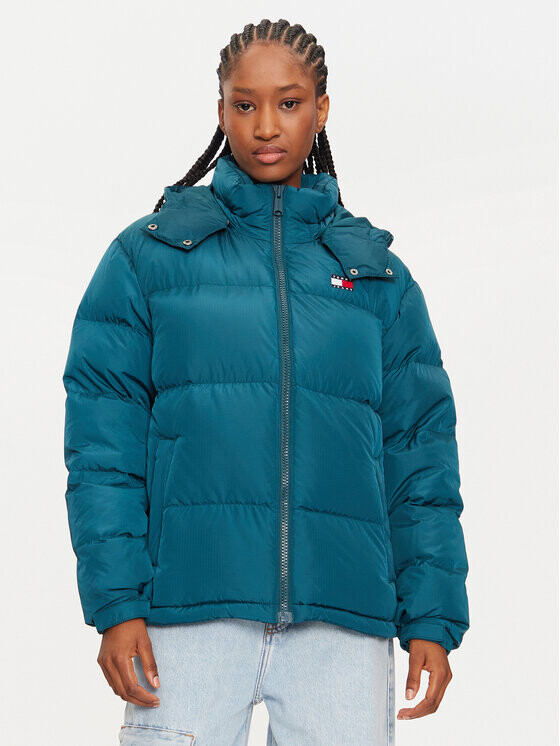 

Пуховик стандартного кроя Tommy Jeans, зеленый