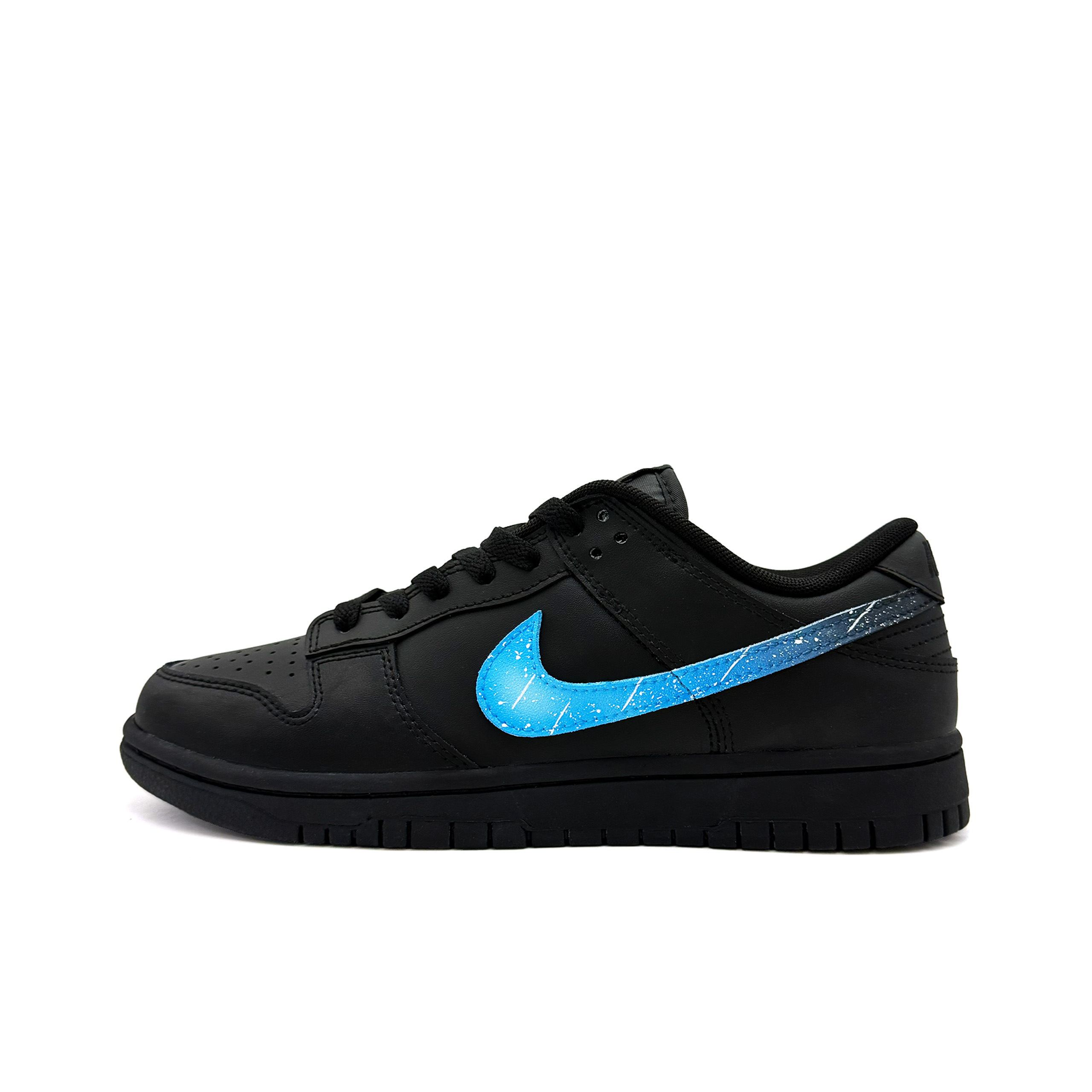 

Nike Dunk Blue Flame Deep Island Leather Low top Skateboard Shoes мужские черно-синие