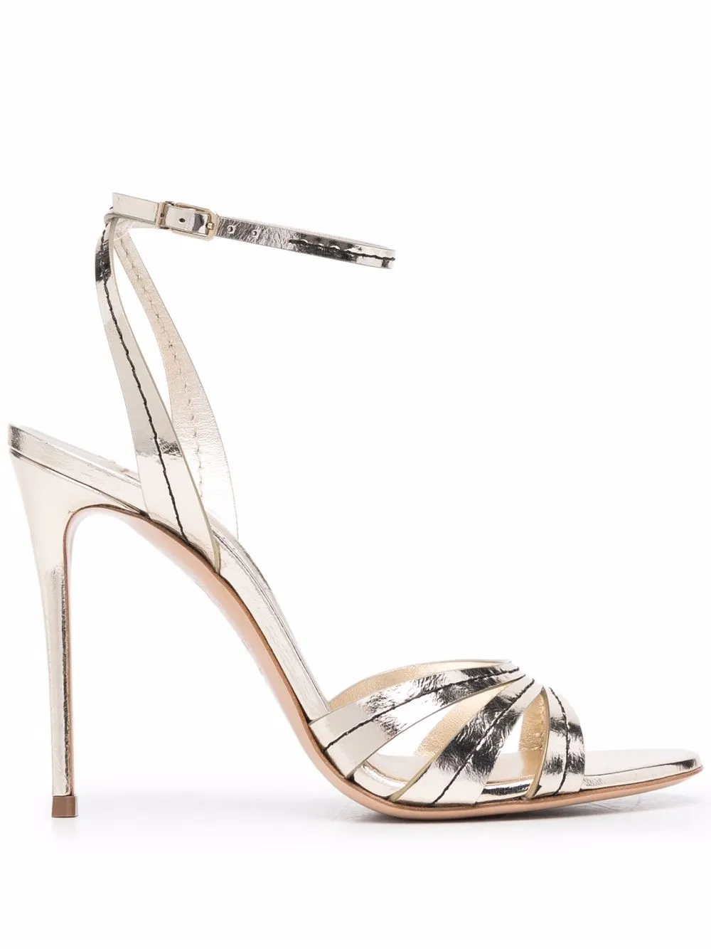 Босоножки Julia 115 с ремешками Casadei, золотистый