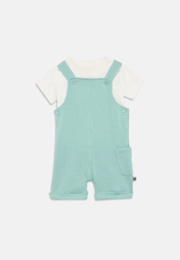 Unterzieher kurzarm комбинезон унисекс с прекрасными цветами Jacky Baby, Mint/Off-White