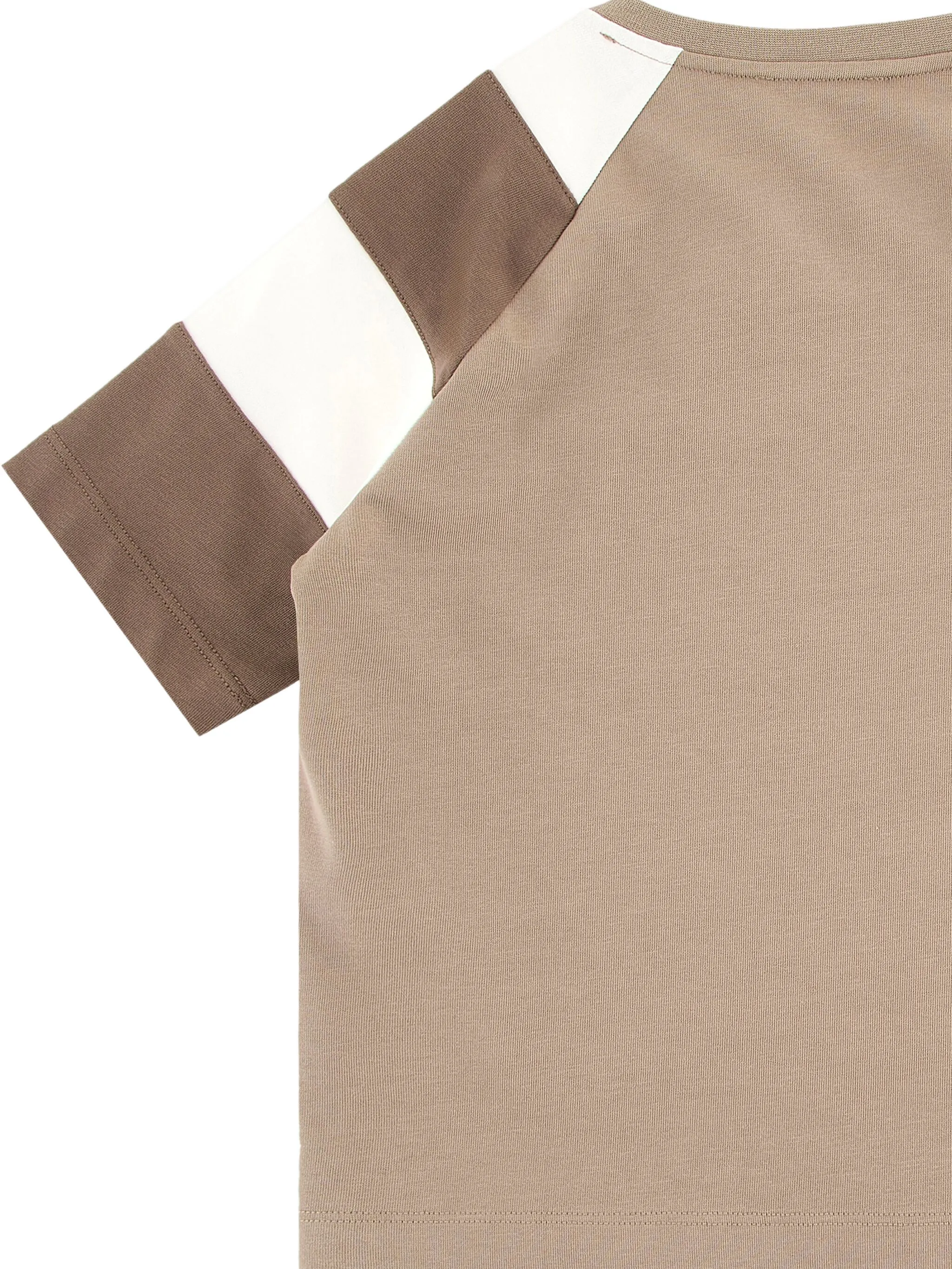 

Хлопковая футболка Emporio Armani Kids, коричневый