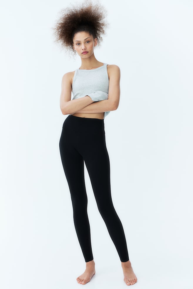 

Леггинсы для йоги из лайкры softmove sport H&M, черный