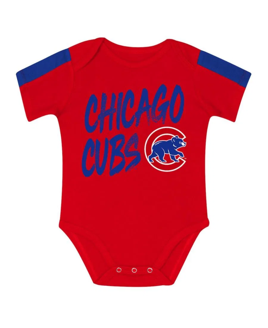 Детский боди и штанишки Chicago Cubs из трех предметов (боди и штанишки) Outerstuff, синий — фото 4