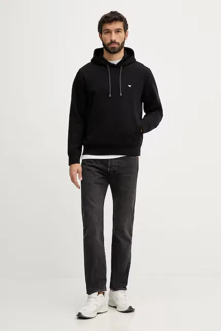 Худи Emporio Armani, черный — фото 2
