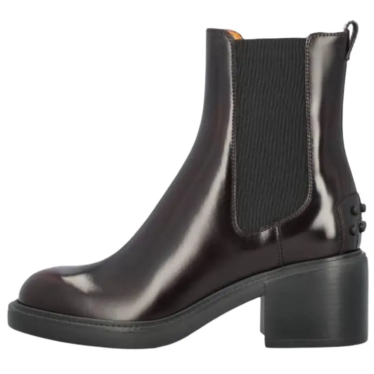 Ботинки челси на блочном каблуке женские TOD'S, Dark Red