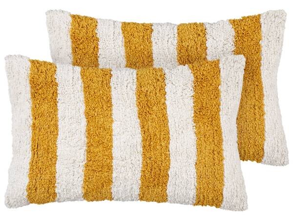 

Подушка Beliani 2 шт HELIANTHUS, 50x30x30 см цвет weiß/gelb