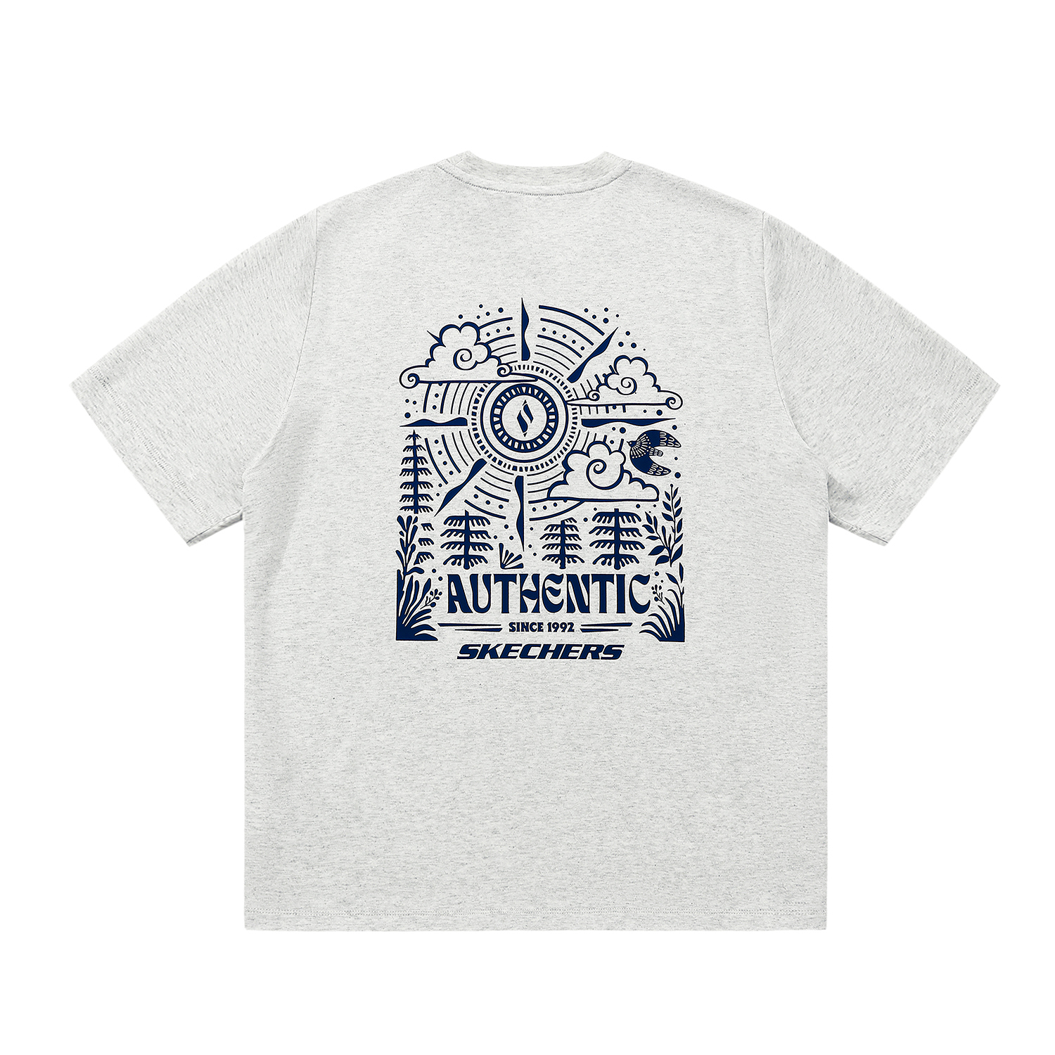 

Футболка Yazhuan Series Unisex Light Heather Gray Skechers, серый