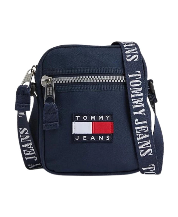 

Компактная сумка для репортера в стиле цветовых блоков. Tommy Jeans, синий