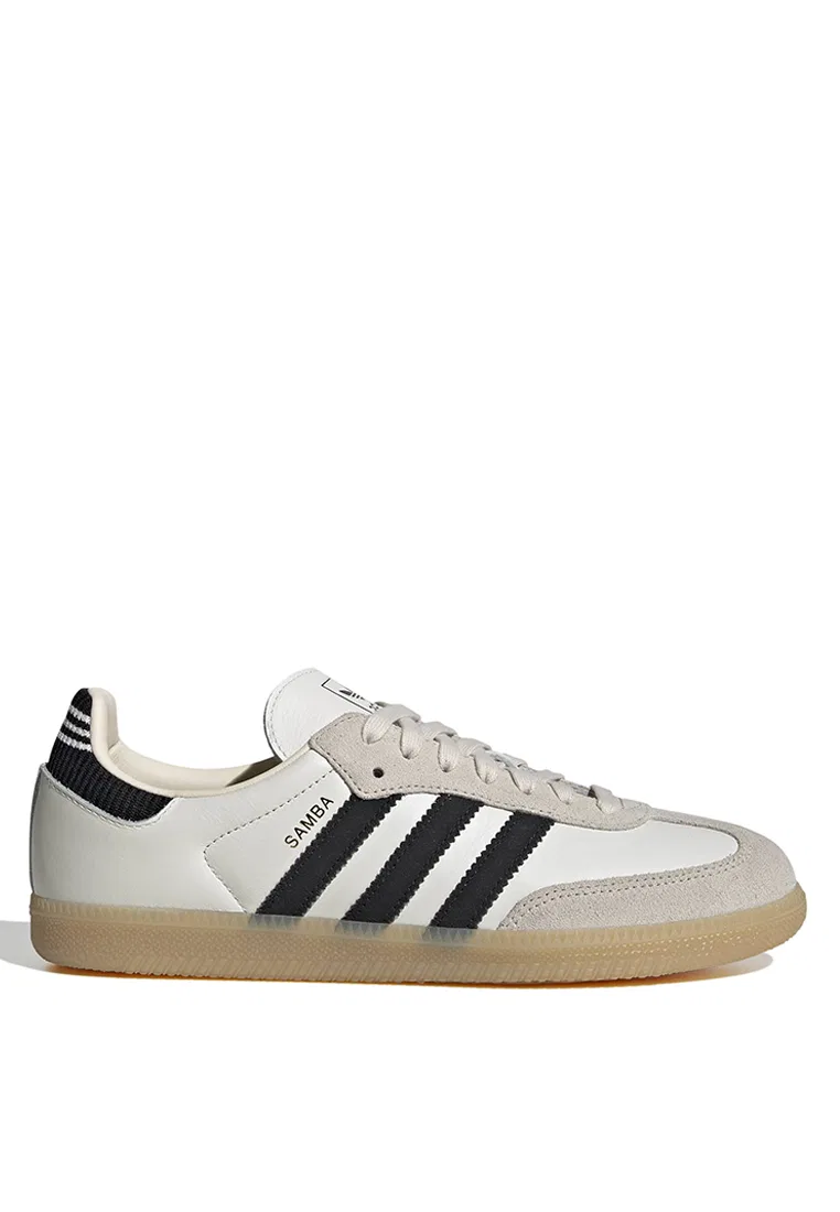 Кроссовки, низкие, Samba OG, Adidas, белый/черный