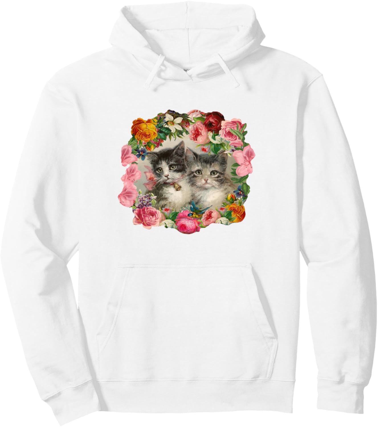 

Милый цветочный принт с очаровательными розовыми цветочками зимородка и милым котенком. Худи Cats And Plants Gkk, Розовый, Милый цветочный принт с очаровательными розовыми цветочками зимородка и милым котенком. Худи Cats And Plants Gkk