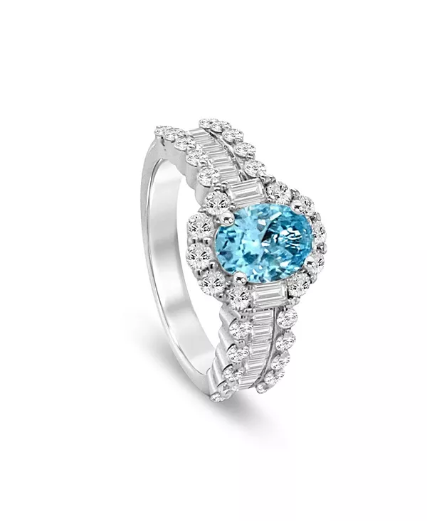 

Коктейльное кольцо Эдит Anna Zuckerman, aquamarine