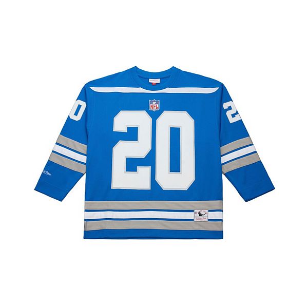 

Мужская модная хоккейная майка Detroit Lions Barry Sanders синяя Maxxed Out Mitchell & Ness
