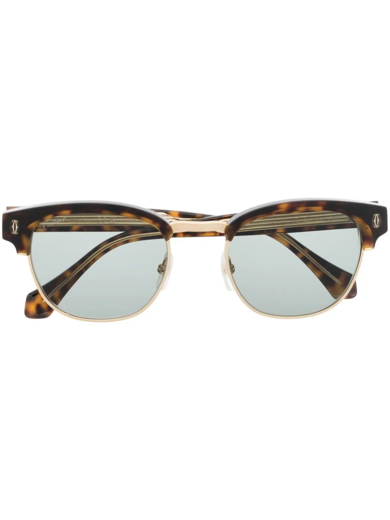 

Солнцезащитные очки черепаховой расцветки Cartier Eyewear, коричневый
