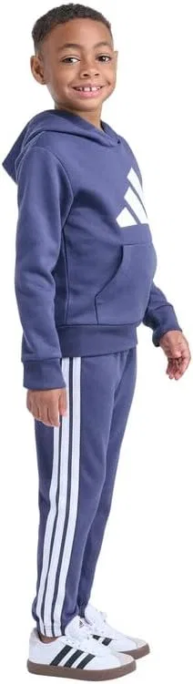 Детский спортивный костюм Adidas, худи и брюки, синий — фото 2