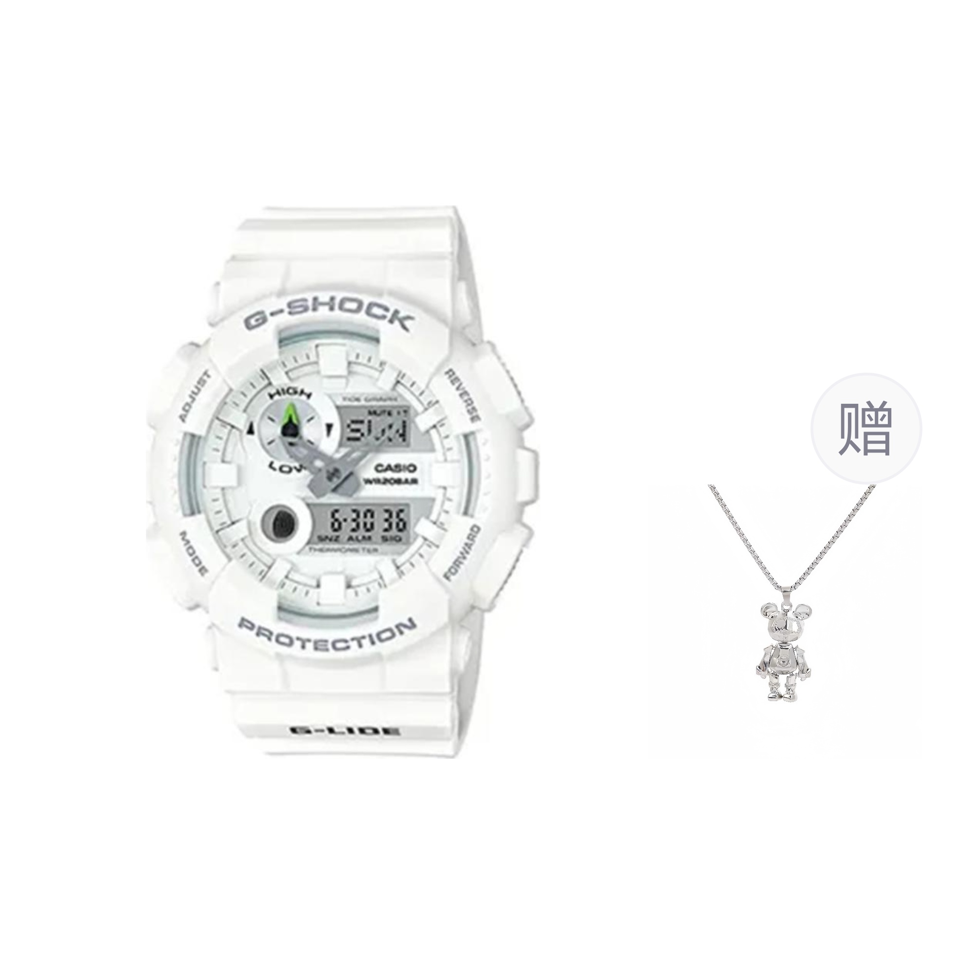 

G-SHOCK Часы G SHOCK Quartz Movement Resin Strap Watch Unisex Black Dial, White