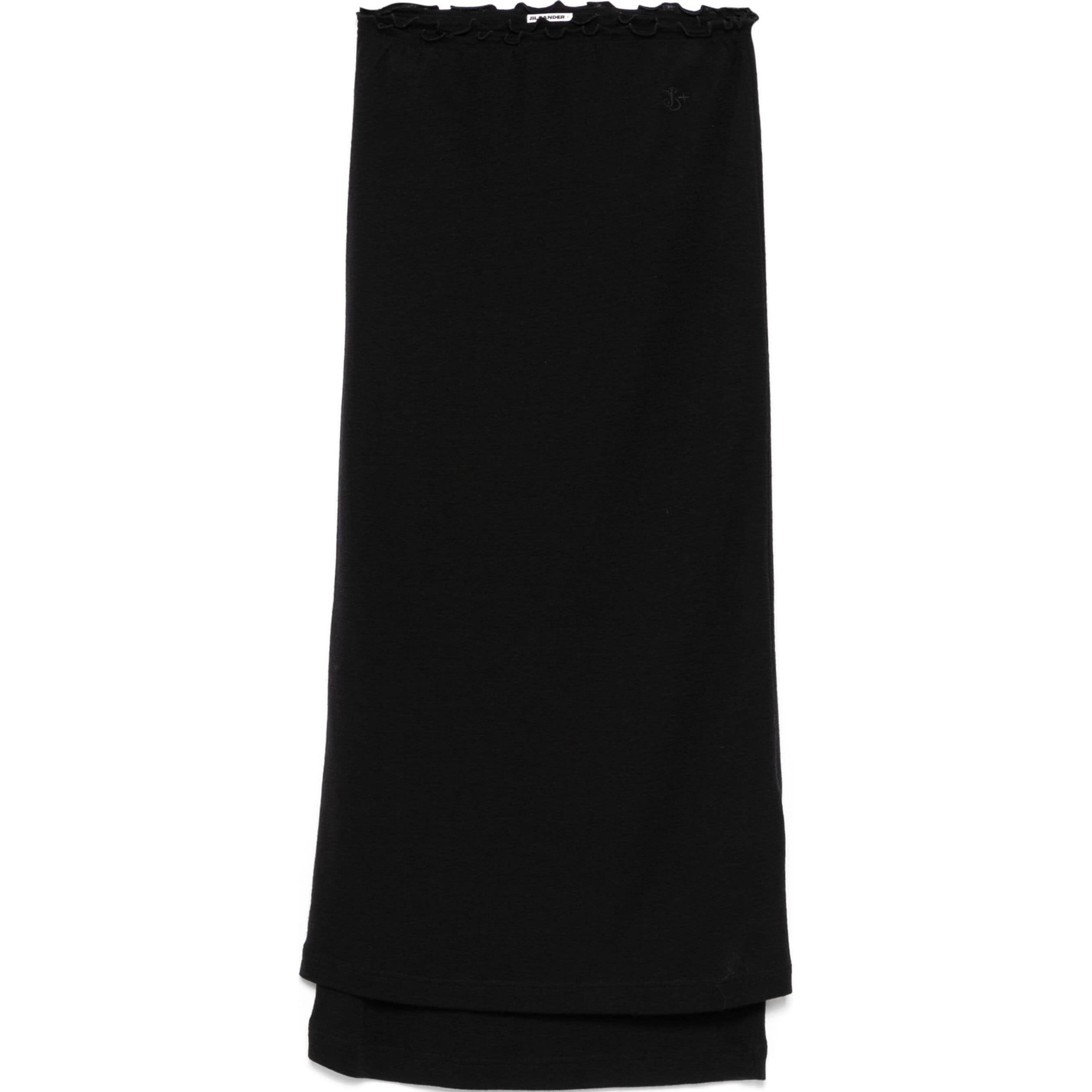 

Многослойная миди-юбка JIL SANDER, черный