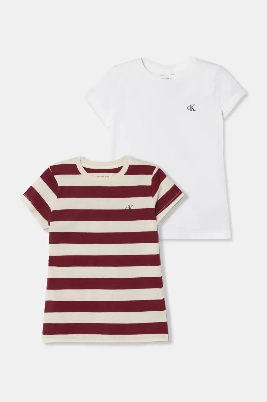 

Хлопковая детская футболка Calvin Klein Jeans, 2 шт, красный