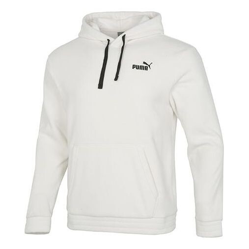 

Толстовка logo polar fleece hoodie 'white' Puma, белый