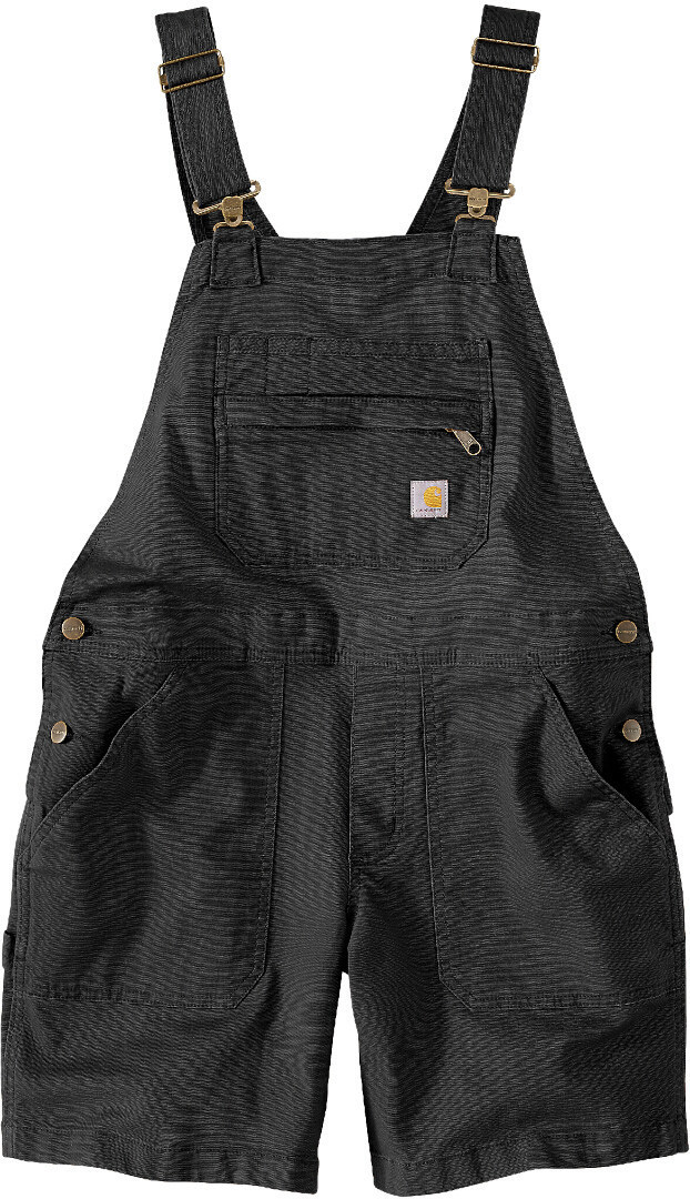 

Брюки Carhartt Rugged Flex Relaxed Fit Canvas Ladies short Dungarees, черный