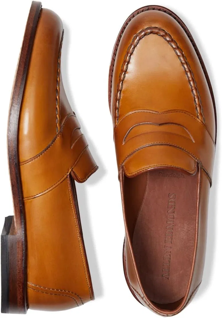 Лоферы Randolph из натуральной кожи, Allen Edmonds, ореховый — фото 2