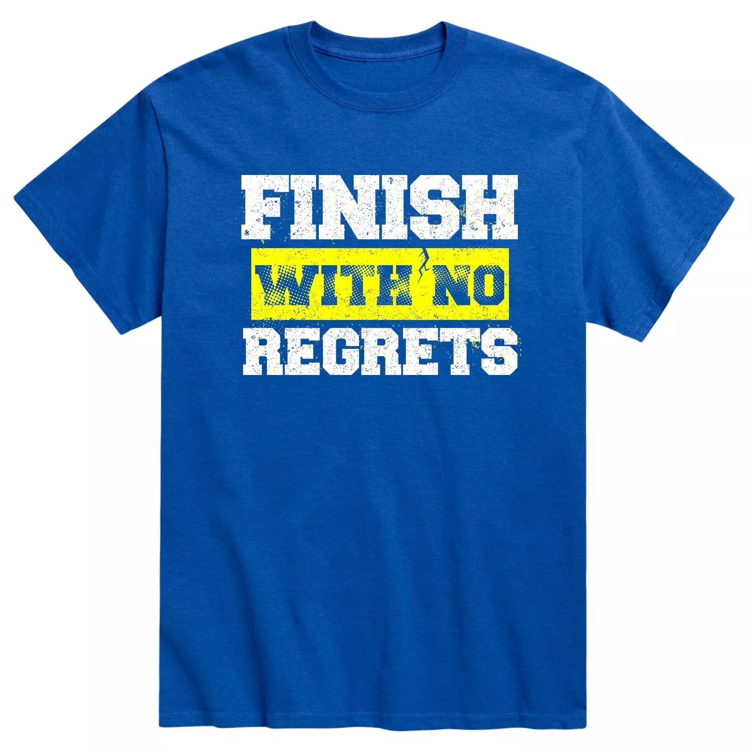 

Мужская футболка с рисунком Finish With No Regrets Licensed Character