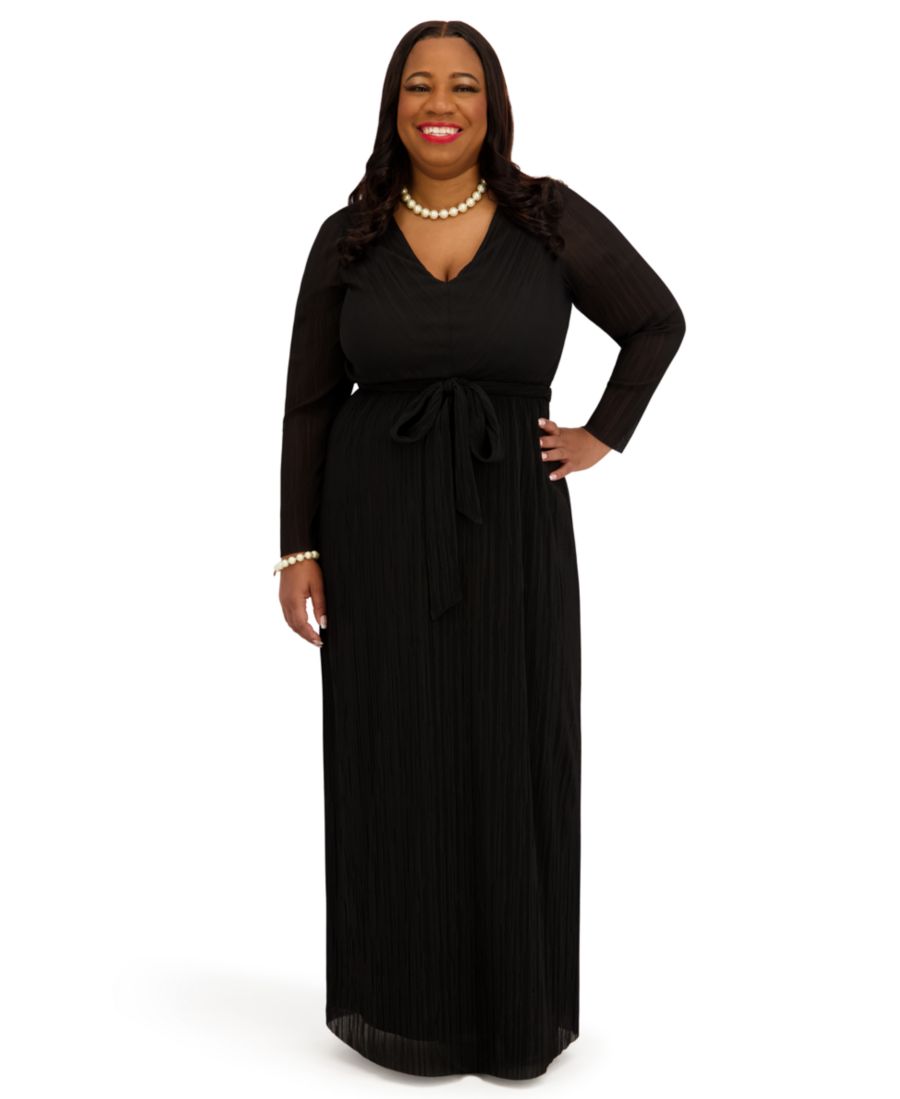 

Женское платье с V-образным вырезом и длинными рукавами Kasper, Black