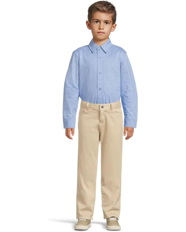 Рубашка Johnston & Murphy Kids Boys Xc Flex Stretch Long-sleeve Shirt (Big Kid), Blue 1 — фото 4