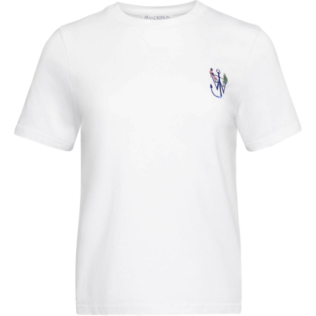 

Футболка с принтом и вышивкой Anchor JW Anderson, белый