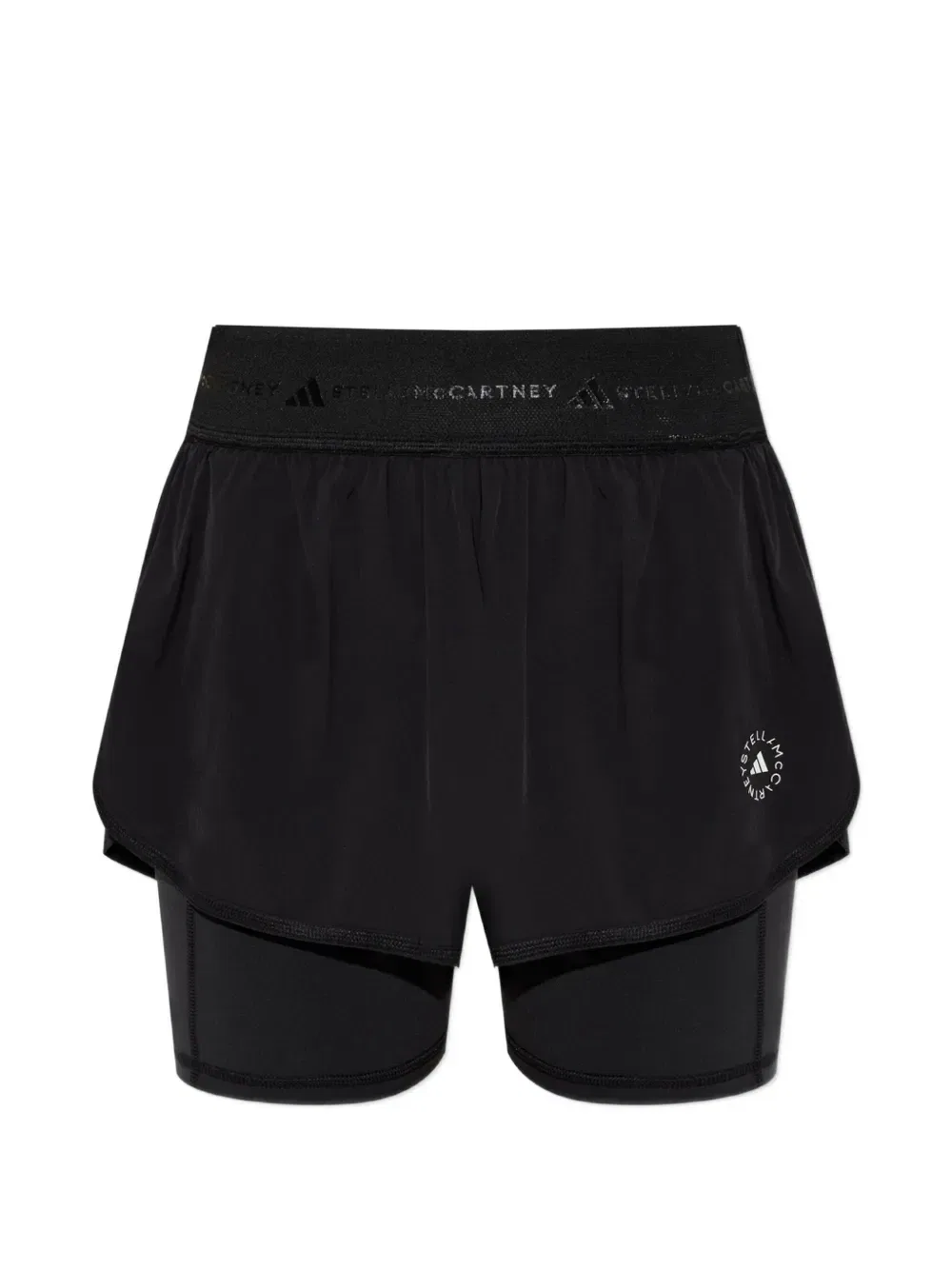 Спортивные шорты с логотипом Adidas by Stella McCartney, черный