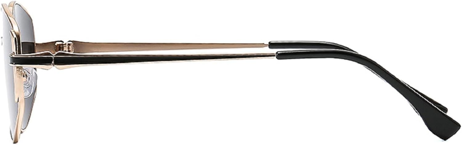 

Женские солнцезащитные очки в маленькой металлической оправе «кошачий глаз», модные, класса люкс, с защитой от УФ-излучения UV400, мужские винтажные панк-очки mincl, Black