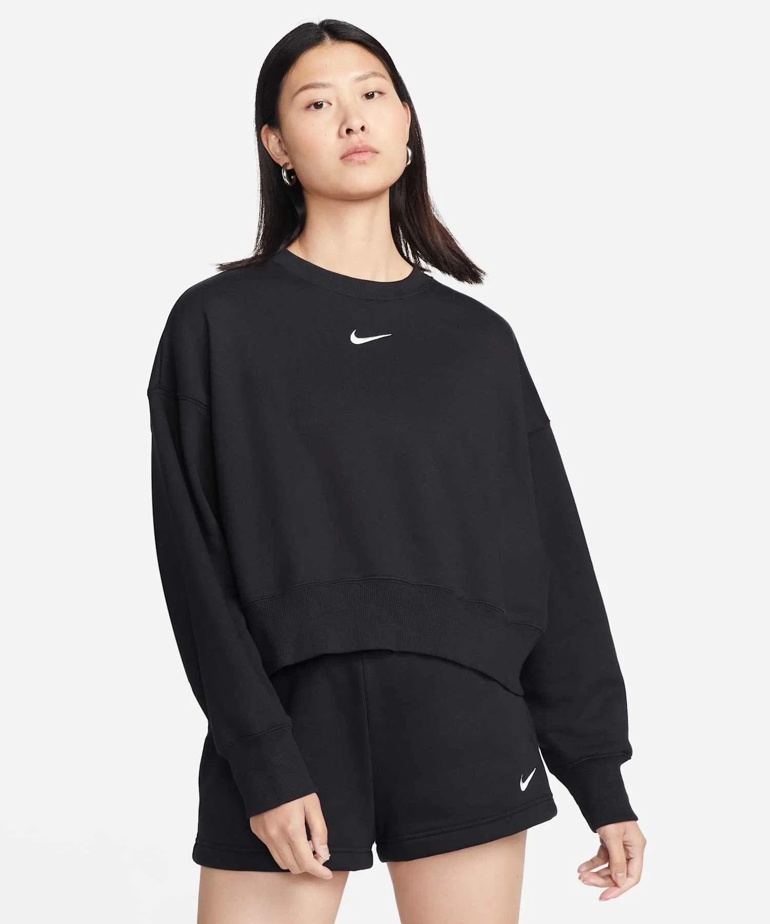 《В наличии комплект》 Женская толстовка Nike Sportswear Phoenix Fleece Over-Oversized Crewneck DQ5762-010, черная