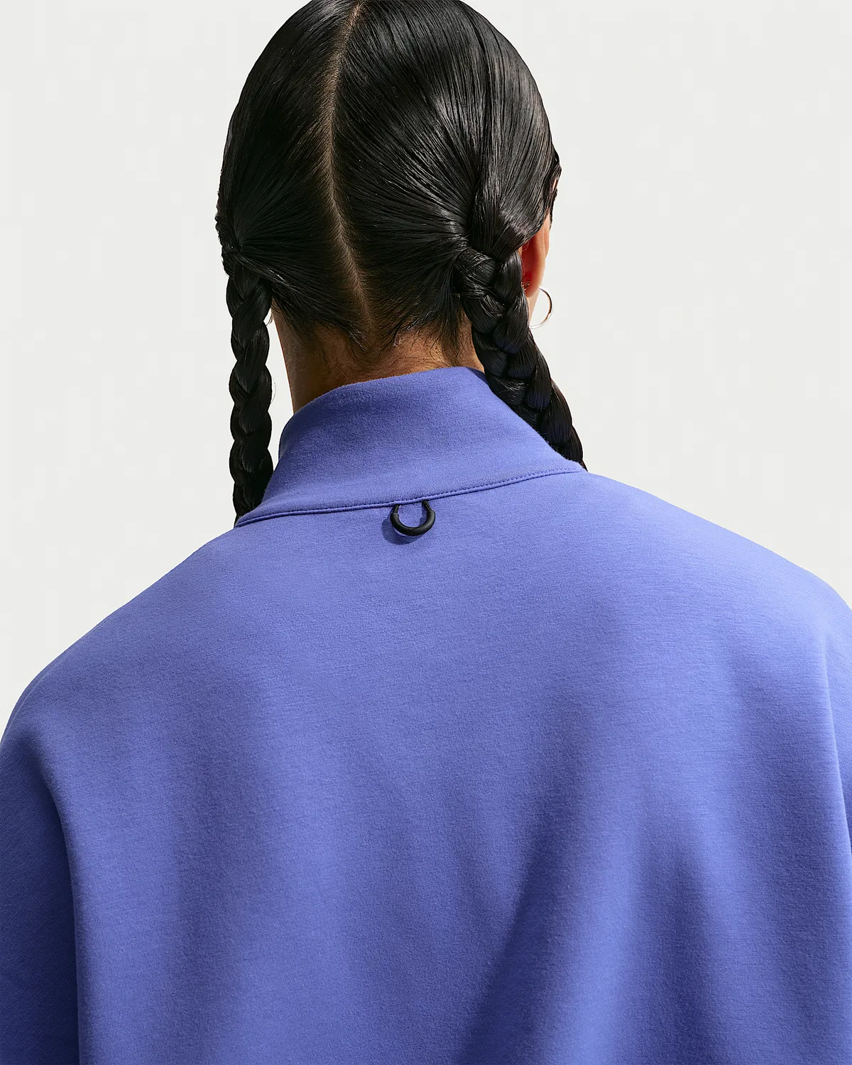 Женская футболка Nike 24.7 ImpossiblySoft Dri-FIT Oversized 1/2-Zip, Sapphire/Deep Night — фото 2