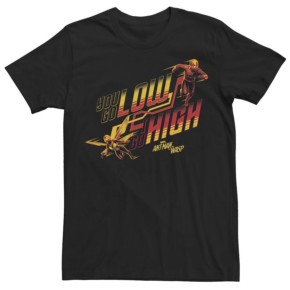 

Мужская футболка Marvel Ant-Man & Wasp You Go Low Go High Licensed Character, черный