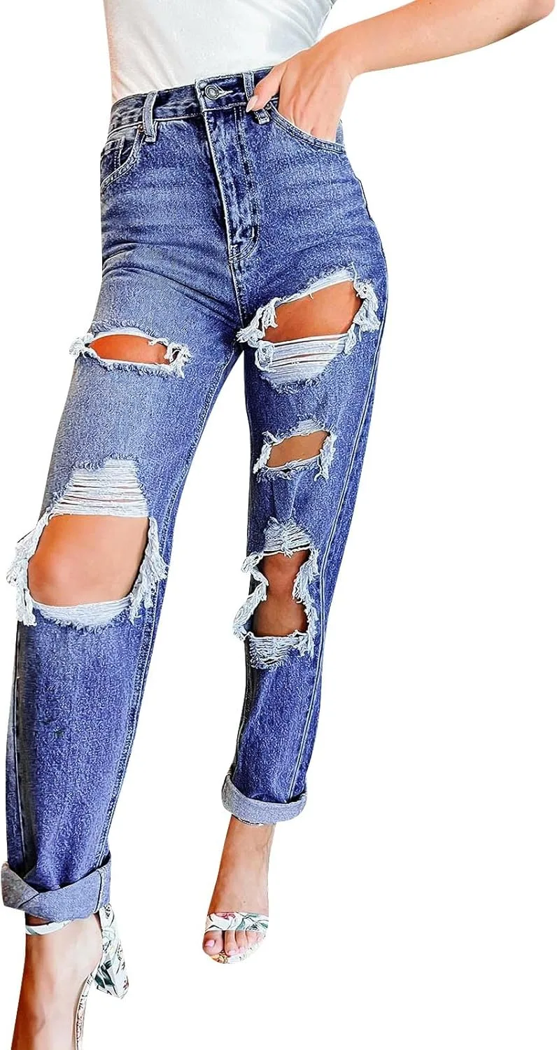 

Женские джинсы Straight Leg с высокой посадкой Lolvmvchi