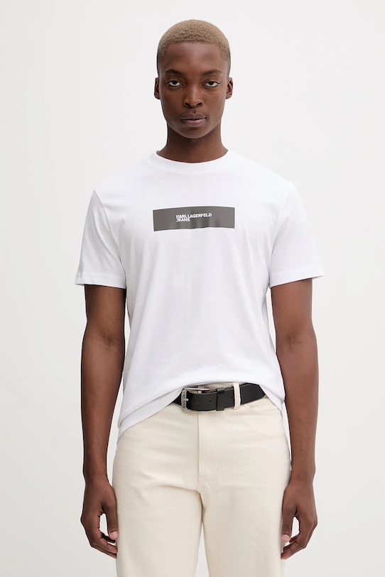 

Хлопковая футболка Karl Lagerfeld Jeans, белый