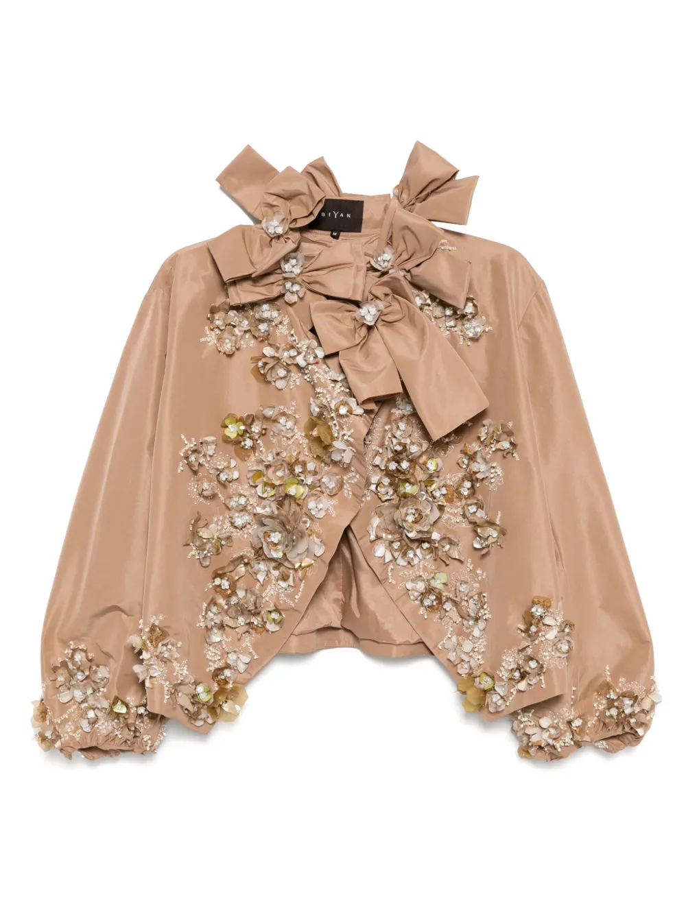 

Куртка-халат из тафты с 3D-украшением Biyan, коричневый