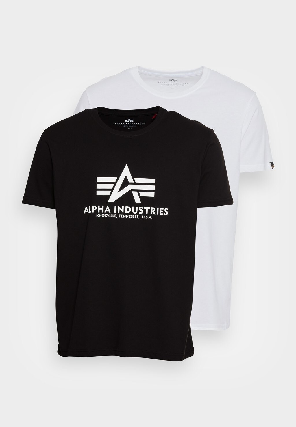 

Футболка с набивным рисунком Alpha Industries, черно-белая