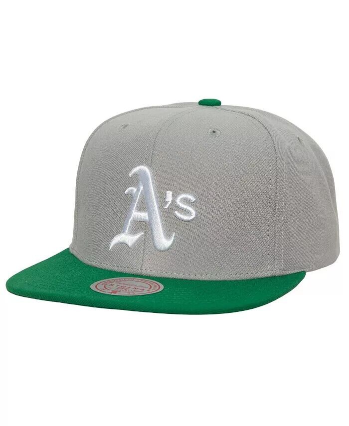

Мужская серая бейсболка Oakland Athletics Cooperstown Collection Away Snapback Mitchell & Ness