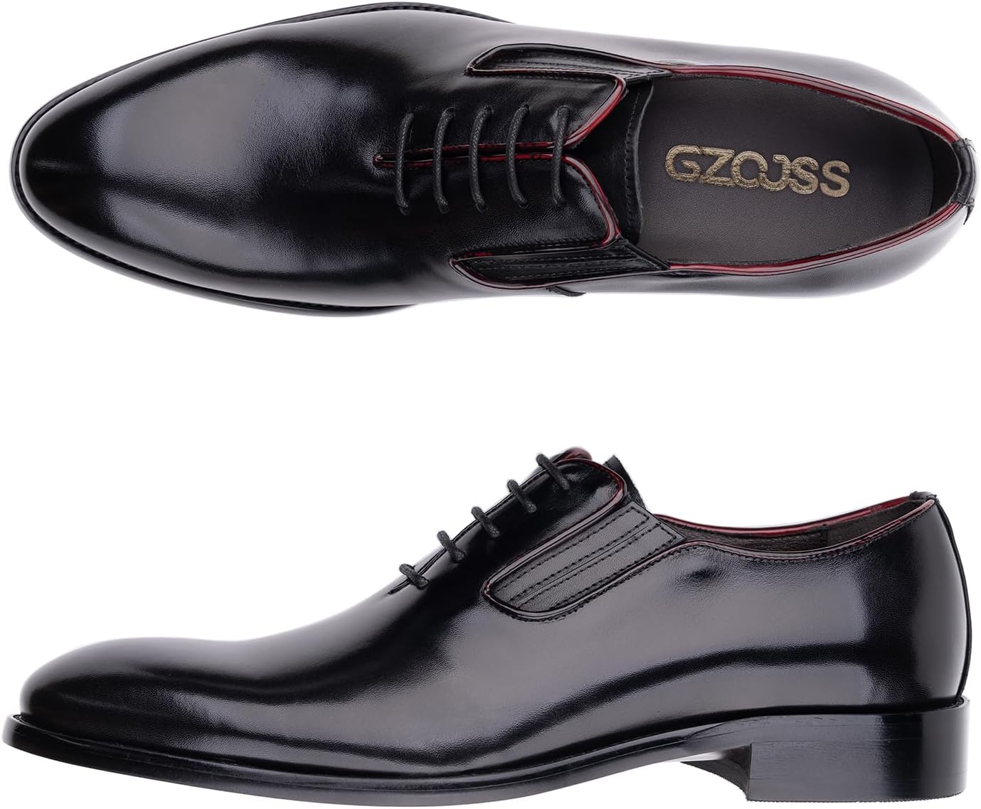 

Мужские оксфорды из натуральной кожи - ручной работы, официальная обувь для свадьбы, вечеринки и офиса, классический стиль с превосходным комфортом, идеально подходит для профессиональных и особых случаев Gzojss, черный